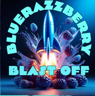 Bluerazzberry Blast Off original artwork