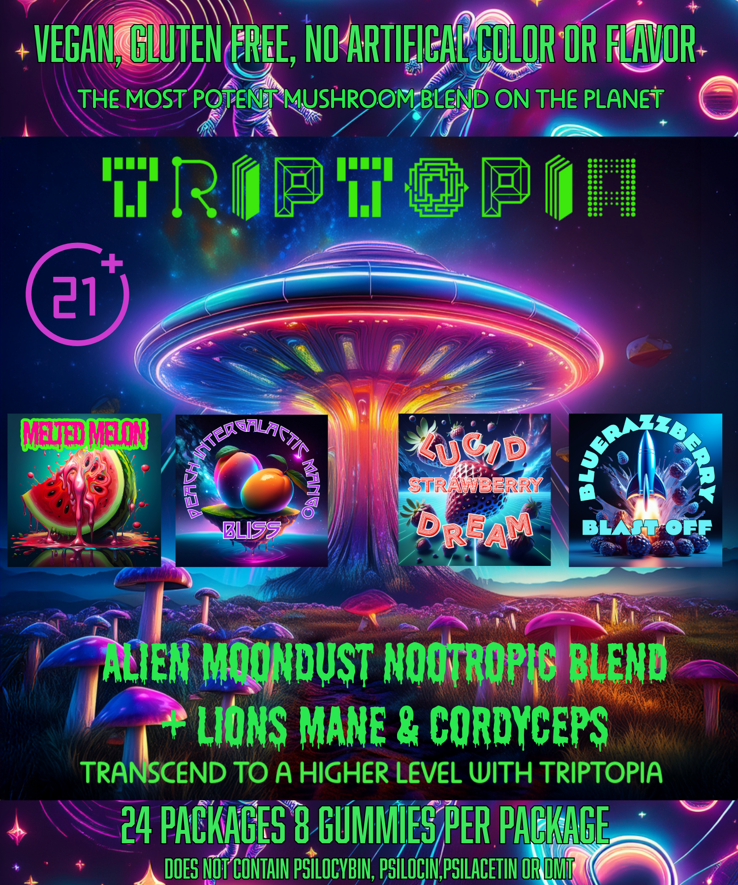 Complete original Triptopia artwork, preserved intact